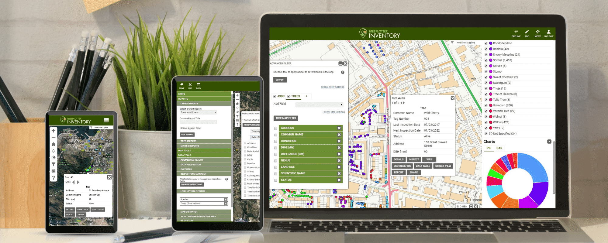 Explore the powerful of TreePlotter™ INVENTORY urban forest, asset management, and tree inventory software