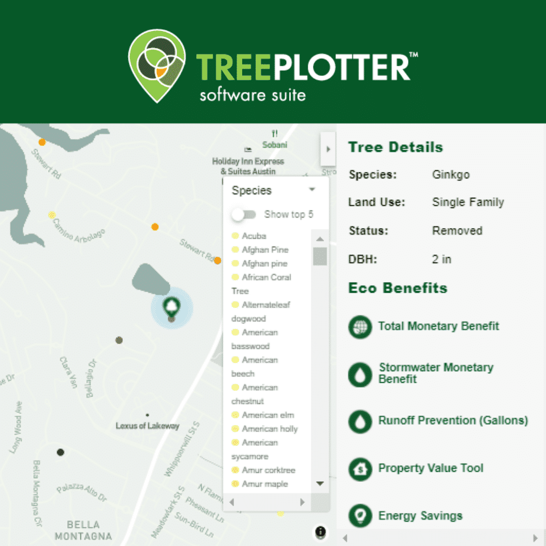 Community Engagement Map Tree Information Sidebar