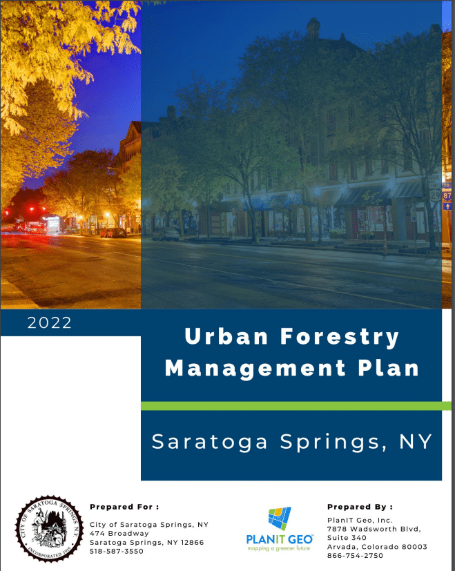 Urban forest management plan saratoga springs