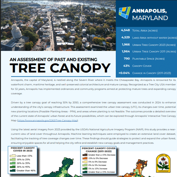 Annapolis, MD, Urban Tree Canopy Assessment: Project Summary