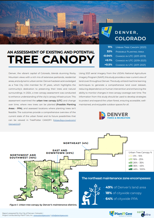 Denver Colorado Urban Tree Canopy Assessment Fact Sheet